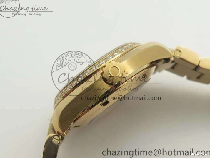 0515 Versatile Aqua Terra Ladies 35mm RG V6F Best Edition White MOP Dial Diam On RG Bracelet A 8104